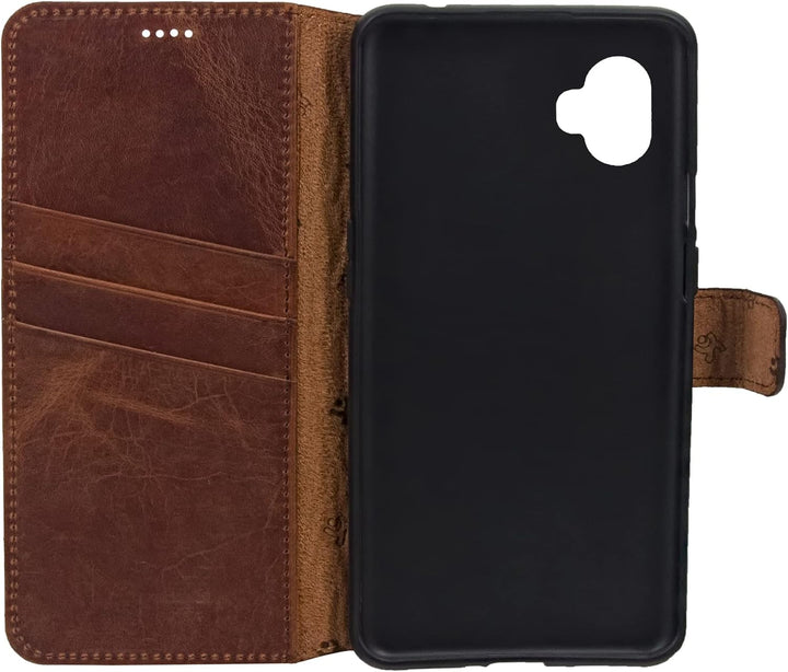 Suncase Book-Style Hülle kompatibel mit Samsung Galaxy XCover 6 Pro 5G Leder Tasche (Slim-Fit) Leder