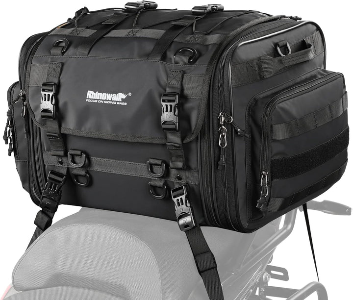 BAIGIO Hecktasche Motorrad Gepäckrolle 40-60L Erweiterbar Motorrad Tasche Heck Wasserdicht Multifunk