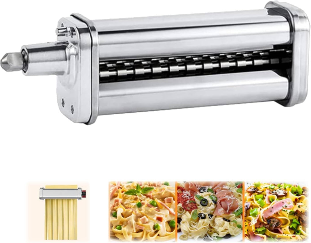 Pasta Roller Maker Zubehör Set, Edelstahl Spaghetti Cutter KitchenAid Pasta Press Zubehör Pasta Masc