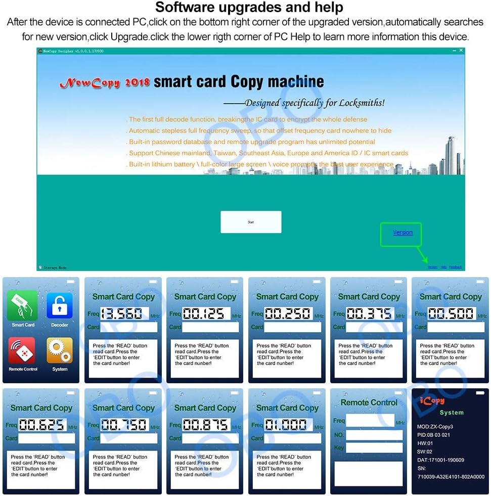 KDL RFID Duplikator 13,56 IC/ID-Kartenleser, Cloner, 125 kHz, Programmierer, Kopierer, Multifrequenz