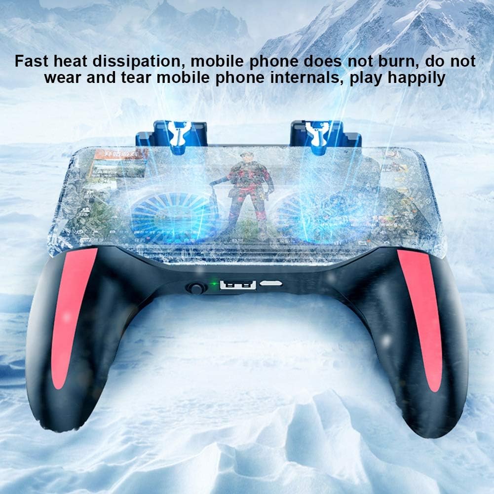 fasient Dual Cooling Fans Handy-Game-Controller, ergonomisches Smartphone-Gamepad mit 2500 mAh/5000