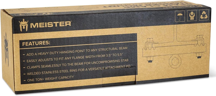 Meister Beam Clamp Hanger Mount for Boxing & MMA Heavy Bags, Suspension Straps & Ceiling Fixtures St