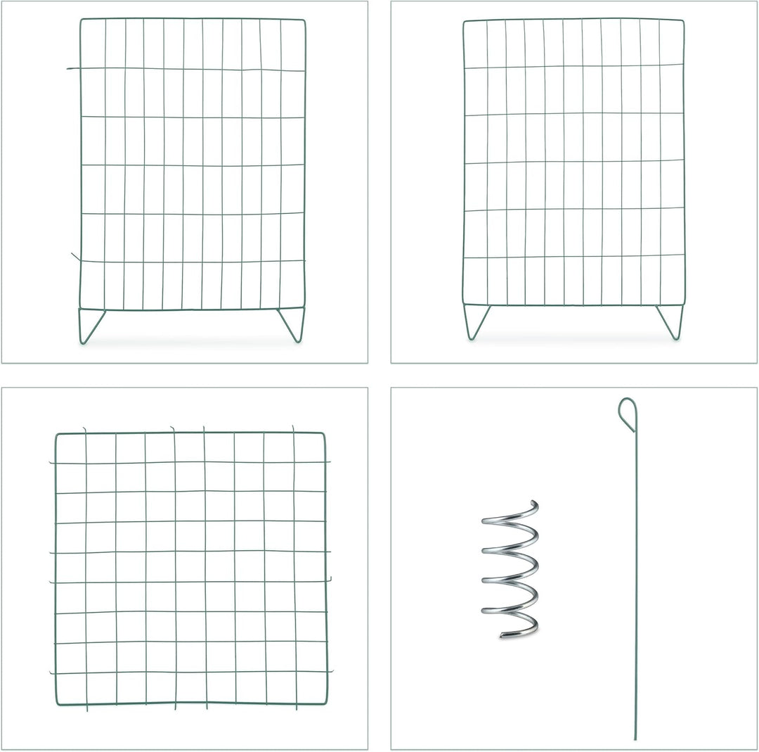 Relaxdays Komposter Metall, Bodengitter und Füsse, HxBxT: 68 x 46 x 46 cm, für Gartenabfall, Kompost