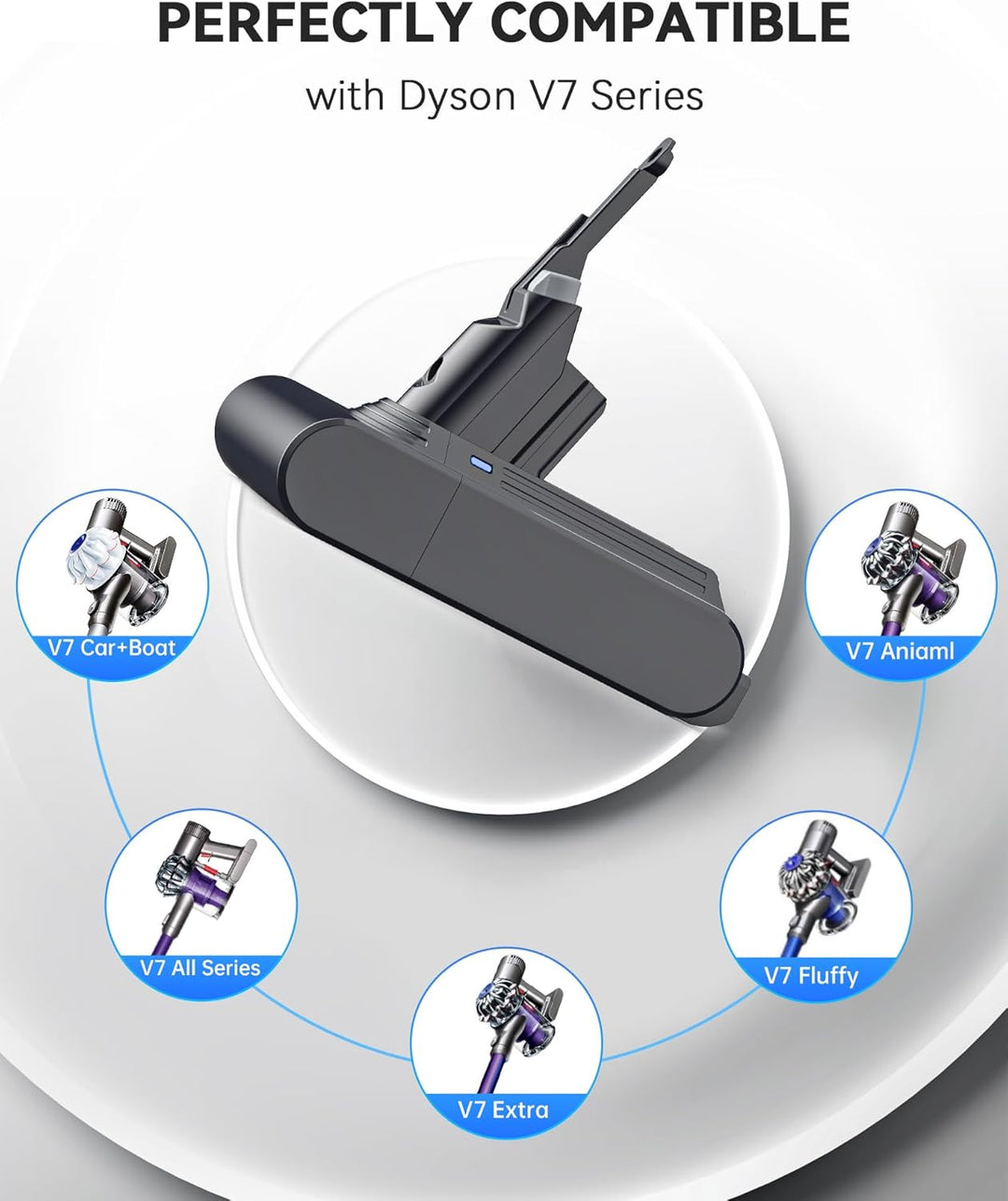 Morpilot Akku fĂŒr Dyson V7 SV11 Animal Motorhead Pro Trigger Fluffy Matress Car+Boat Staubsauger mit