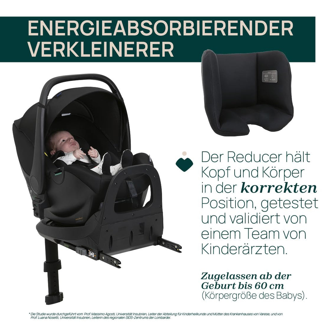 Chicco Kory Essential I-Size Autositz von 40 cm bis 85 cm, Gruppe 0+ für Babys, zugelassen nach ECE