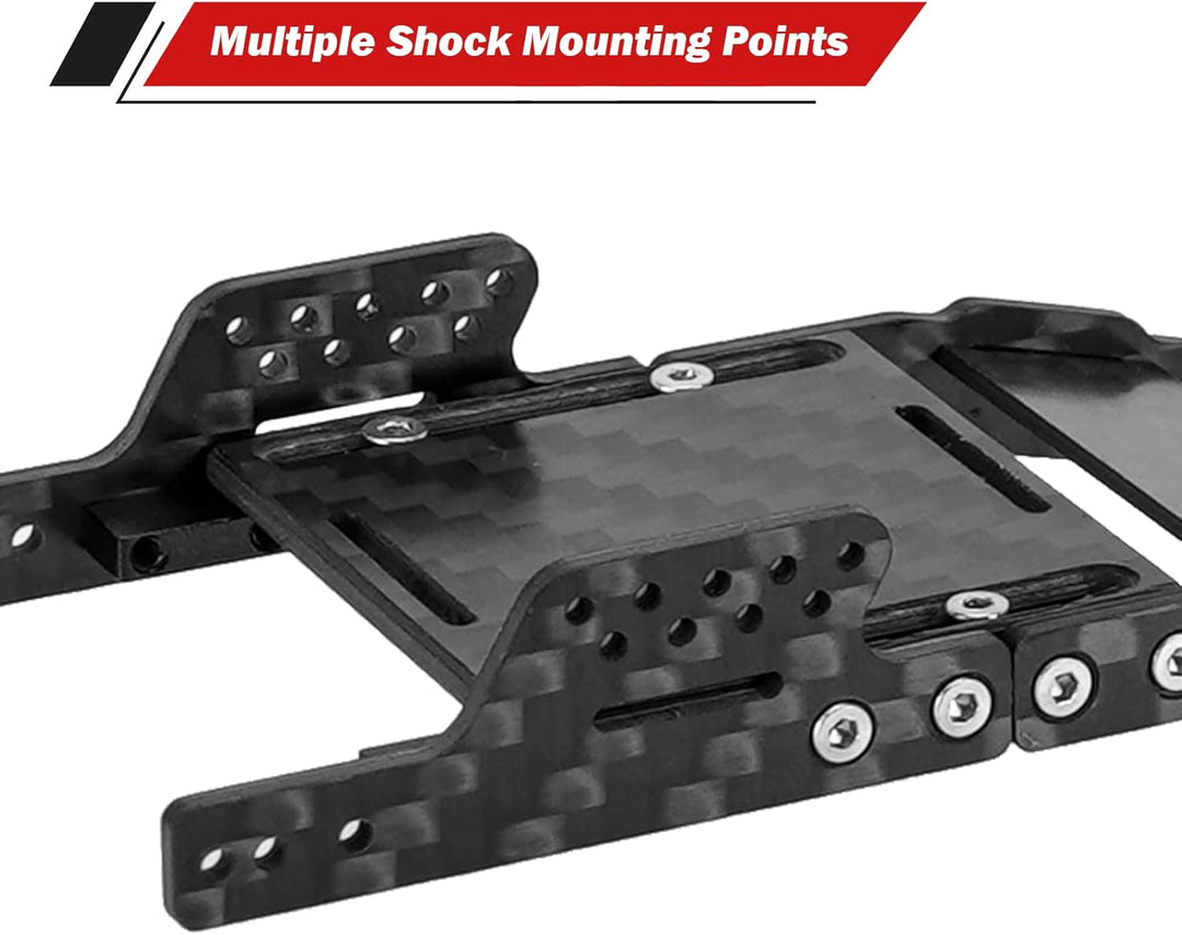 INJORA 35g Universal LCG Carbon Fiber Chassis Rahmen Kit für 1/24 Axial SCX24 C10 Wrangler Bronco De