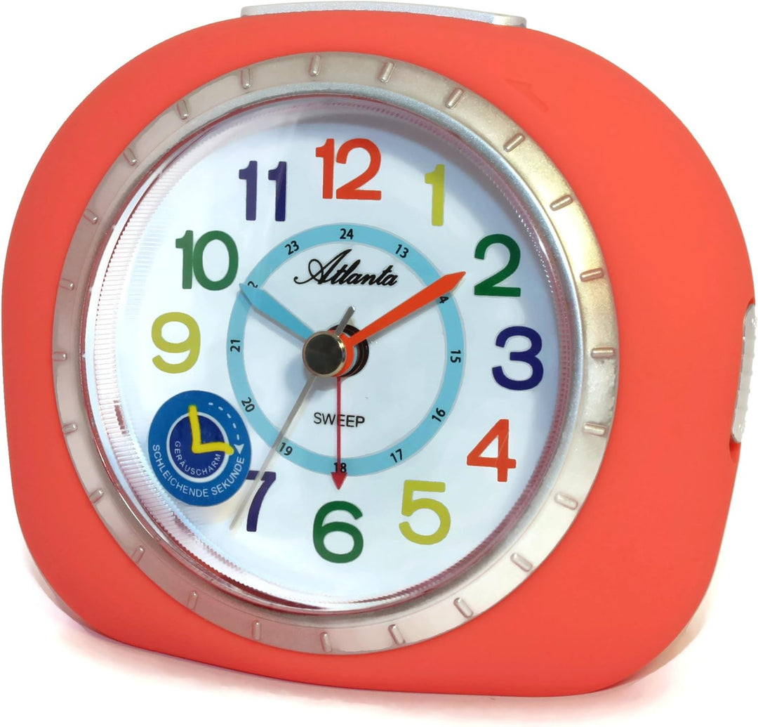 Kinderwecker Mädchen ohne Ticken Rot Orange Analog - 1966-1, Orange