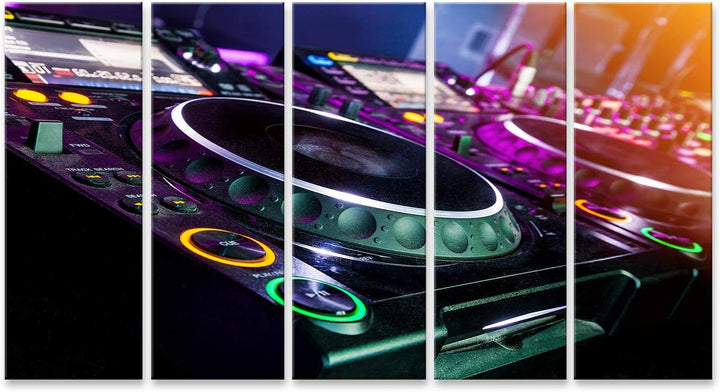 islandburner Bild auf Leinwand Dj Cd Player Mischpult Nachtclub Bilder Wandbilder Poster Leinwand 17