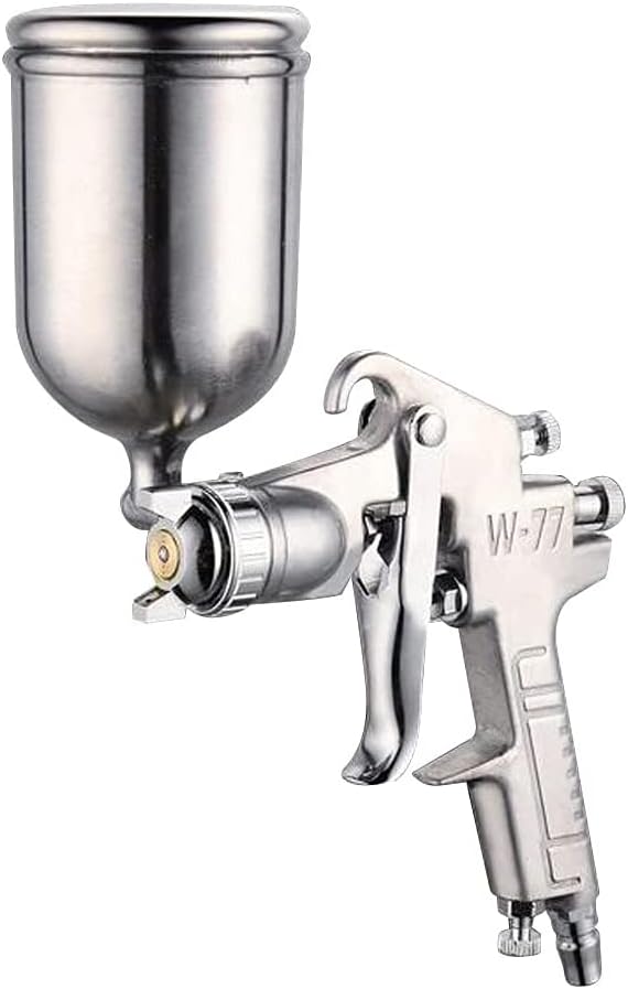 ANCLLO W-77 HVLP Sprühkopf mit 3,0 mm Düse, 400 ml, Silber, Edelstahl und Aluminium