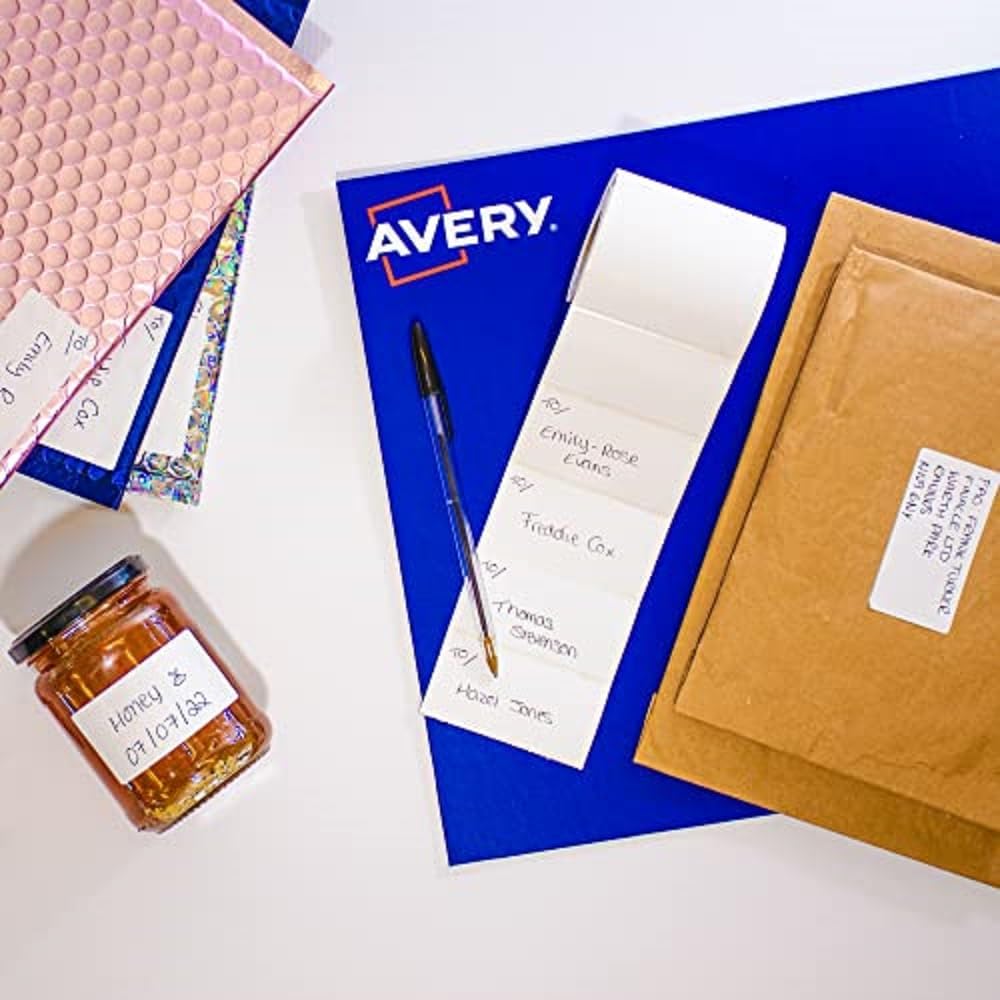 AVERY Zweckform LR7162-100 Adress-Etiketten (A4, 1.600 Stück, Recycling, 99,1 x 33,9 mm, 100 Blatt)