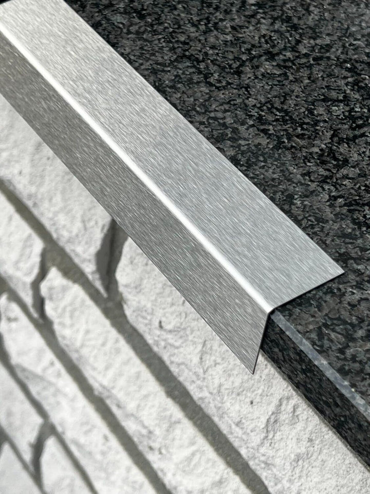 Edelstahl Winkel 2000mm 90 Grad Winkelprofil 40x40 mm Schenkelinnenmass aus Edelstahl k240 geschliff