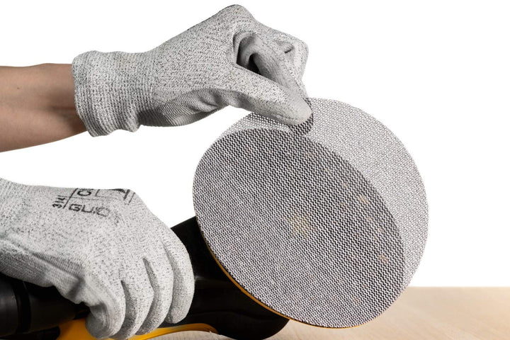 50x MIRKA Haftschleifscheibe ABRANET Grip 125mm K.180 f.HO/Metall/Lack/Ku. Korn P180, Korn P180