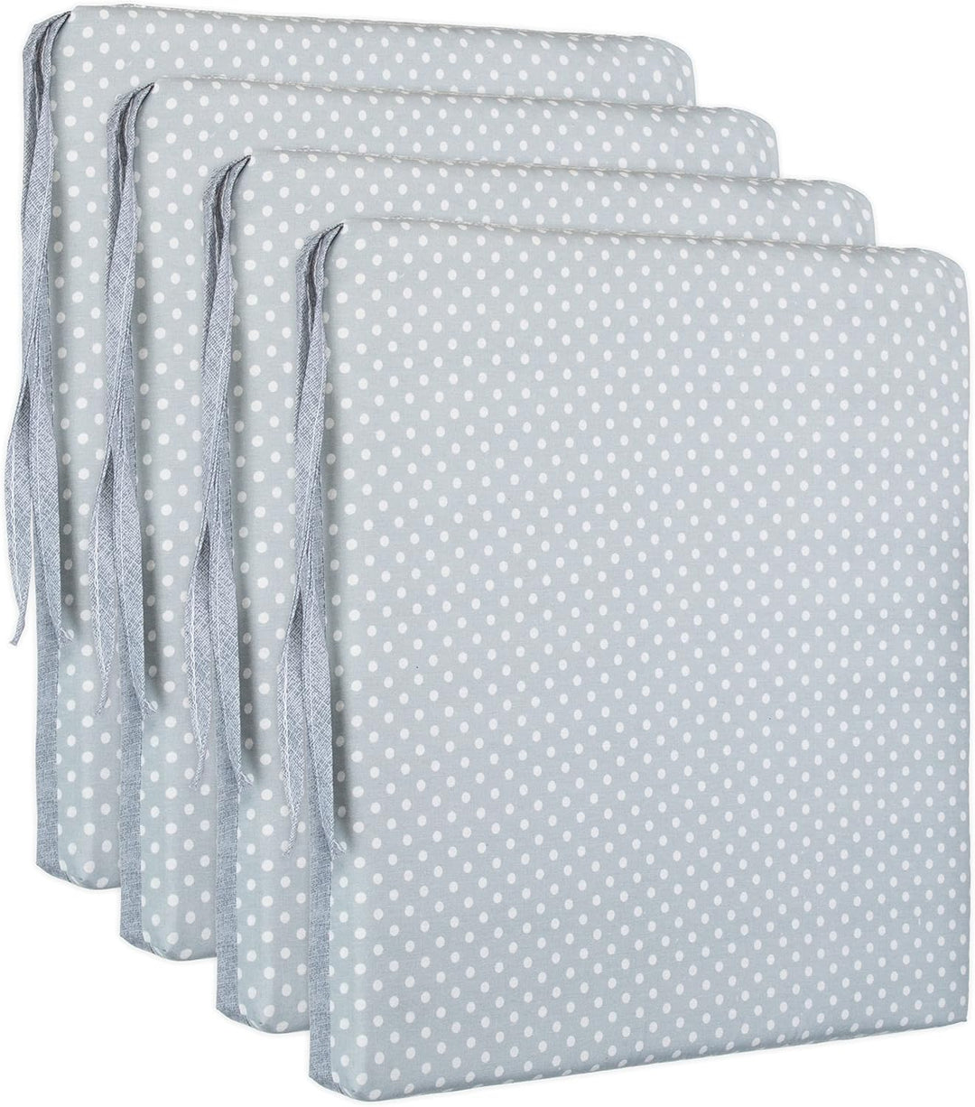 Brandsseller Sitzkissen Punkte 4er-Set ca. 40x40 cm mit Klettverschluss Stuhlauflage Sitzauflage 4 K
