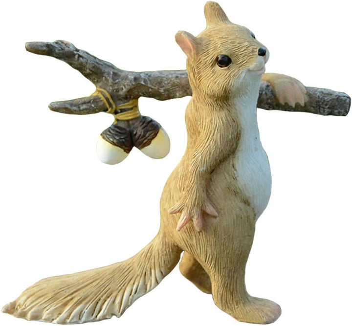 Gemmia Miniatur Gartenfee Eichhörnchen Figurine- Neues Leben Eichhörnchen Statue, Neues Leben Eichhö