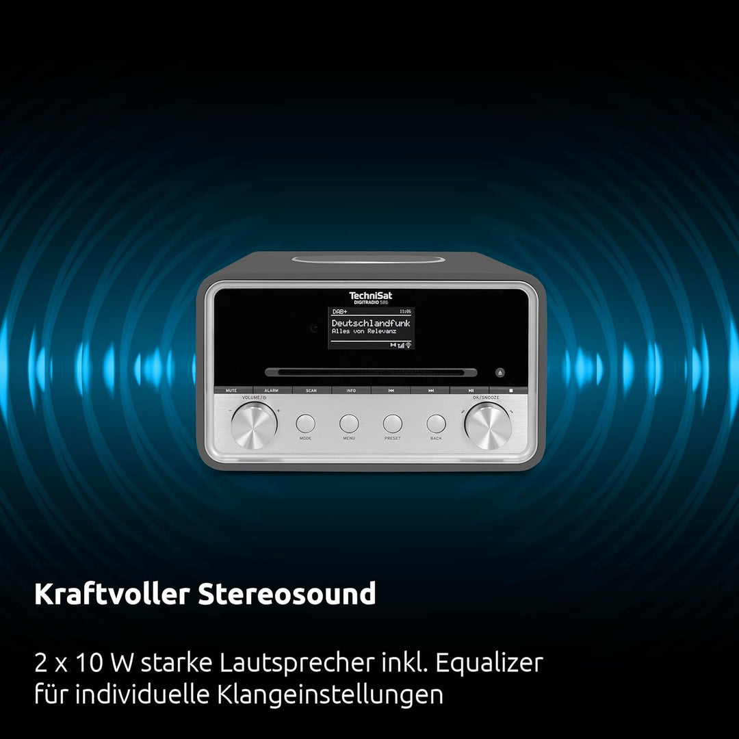TechniSat DIGITRADIO 586 – DAB+ Hybridradio (Internetradio, UKW, Bluetooth, Spotify, Wireless Chargi