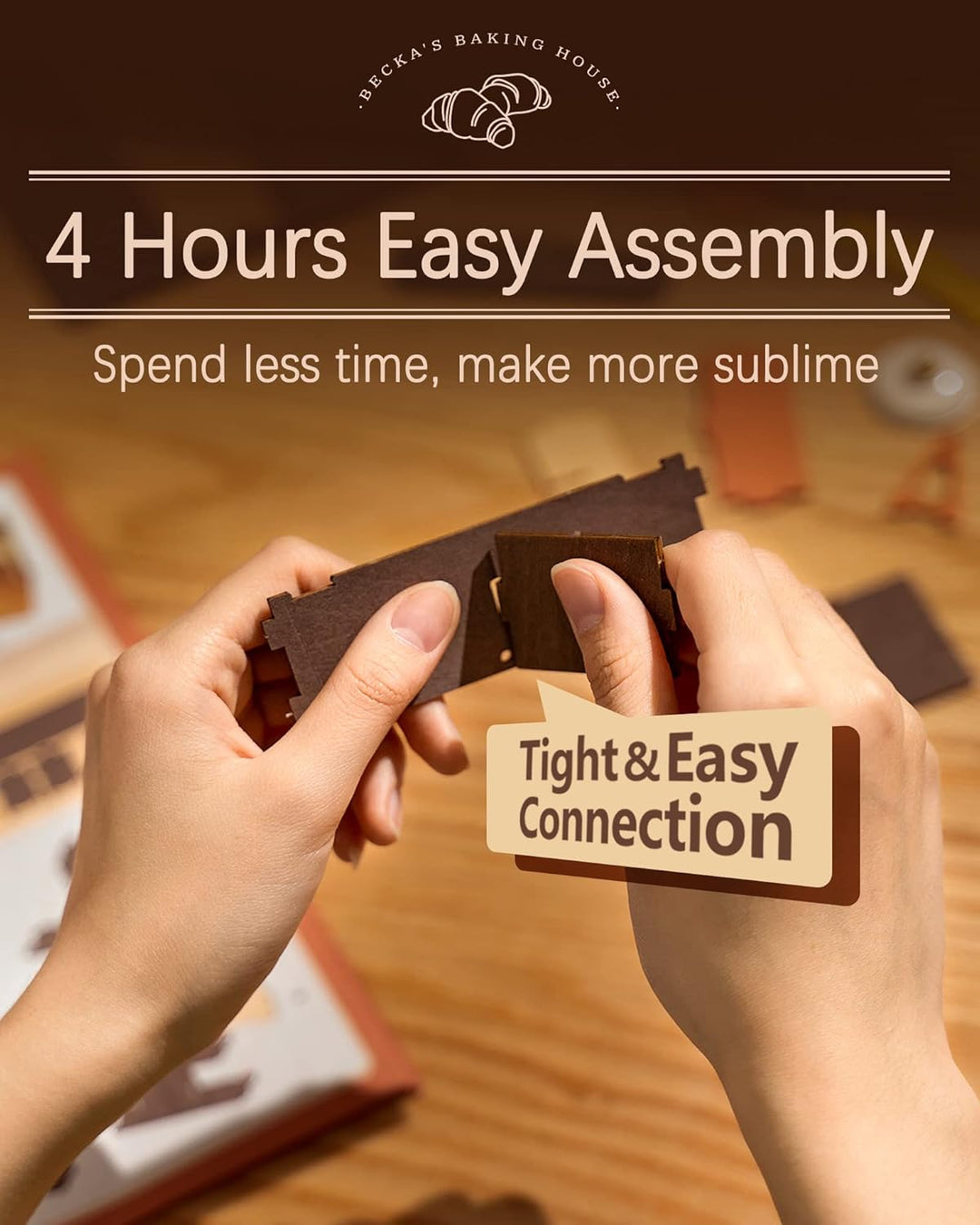 Rolife DIY Miniatur Haus Deko-Becca's Backhaus- Miniaturen Geschenkidee für Frauen Mädchen (DG161)