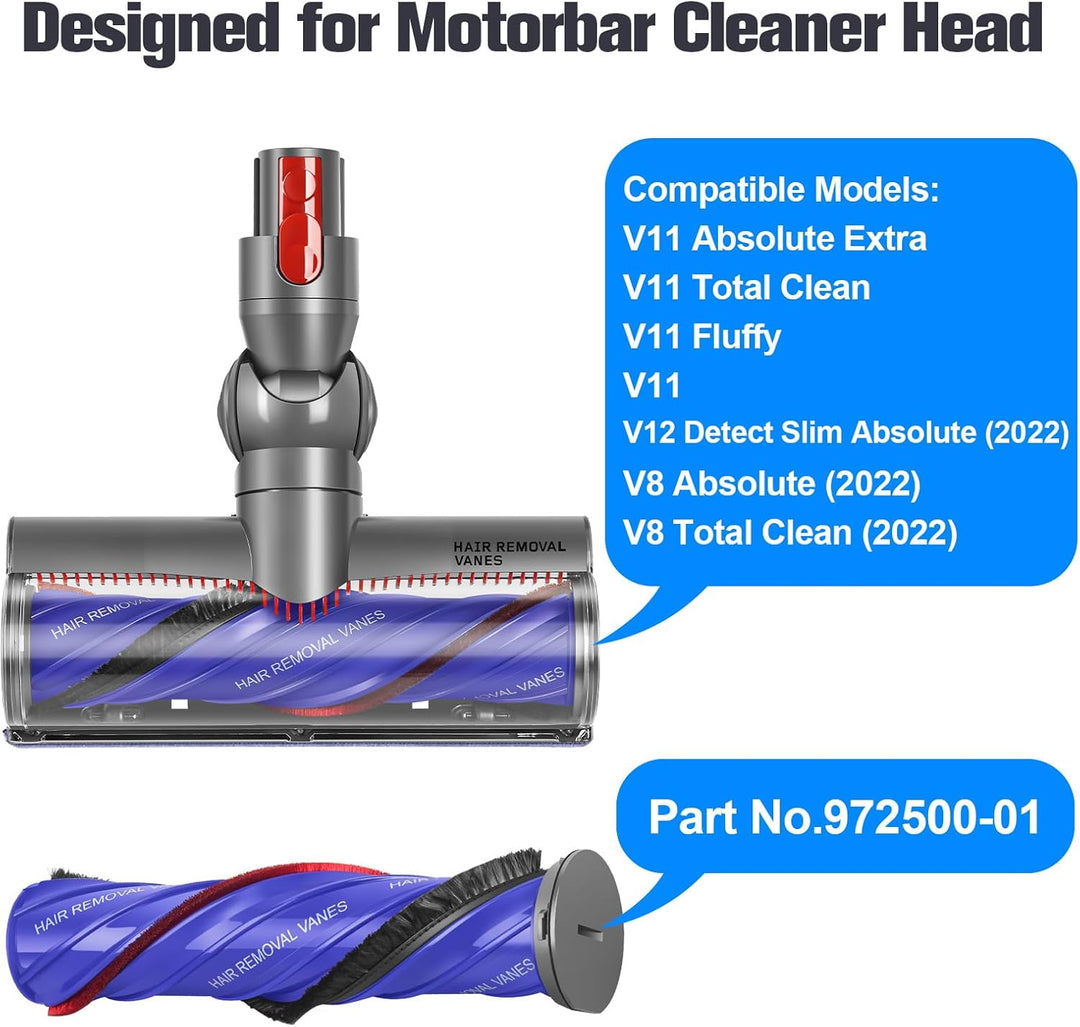 MOPEI Ersatz Bürstenstange und Endkappe Teil Nr. 972500-01 für Dyson Anti-Tangle Motorbar Staubsauge