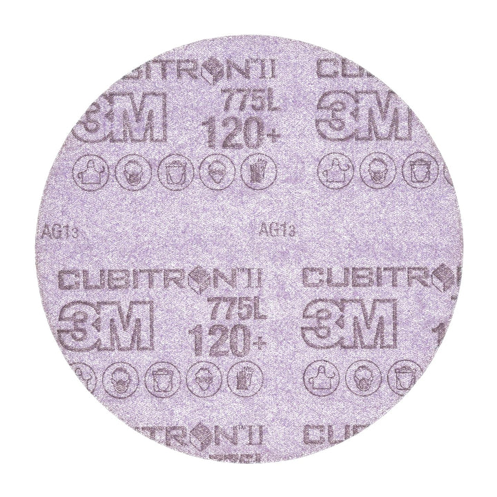 3M 86821 Cubitron II Hookit Filmscheibe 775L, 120+, ungelocht, 150 mm (50-er Pack) 150 mm (50-er Pac