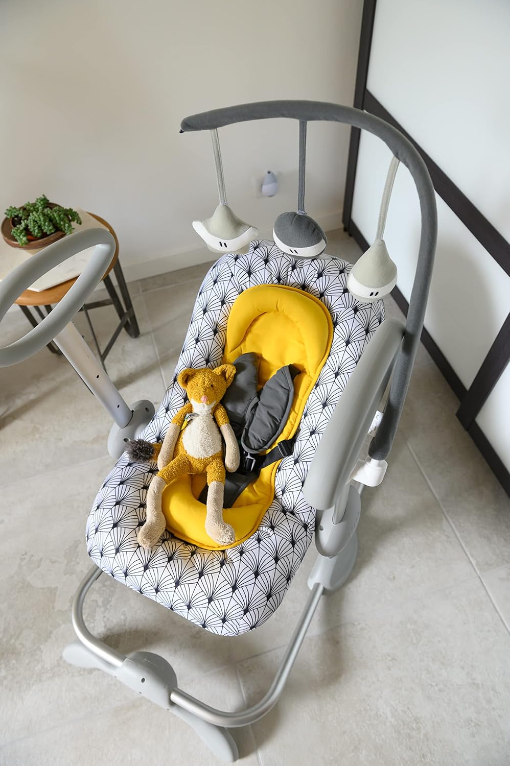 BÉABA, Up & Down III - Babywippe - Wippe für Babys und Kleinkinder - Höhenverstellbar - Schaukelfunk