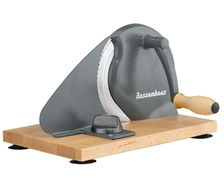 Zassenhaus Brotschneidemaschine manuell CLASSIC | Grau | Solinger Klingenstahl | Schnittstärken: 1-1