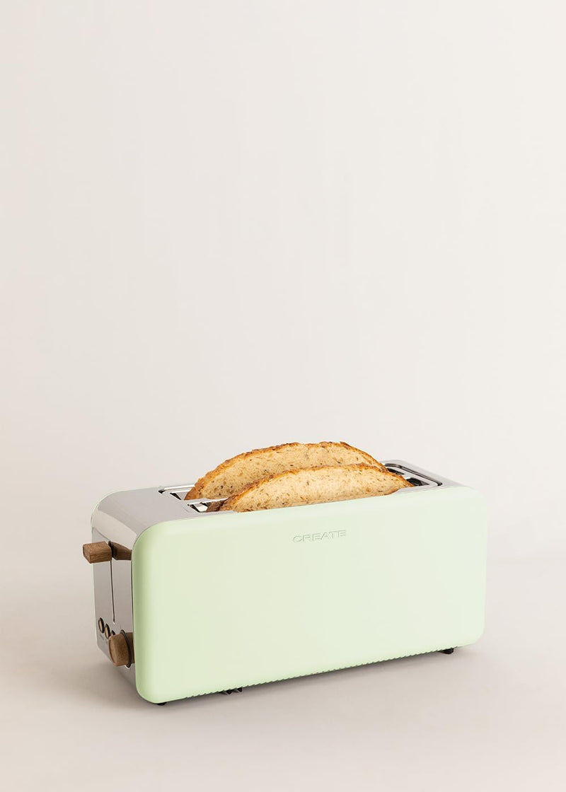 CREATE/PACK TOAST RETRO XL + KETTLE RETRO L/Wasserkocher 1,7L und Toaster mit 3 Toast-Stufen in Past