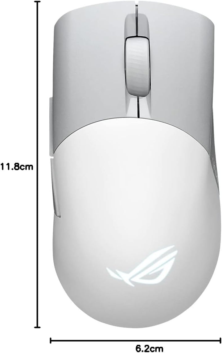 ASUS ROG Keris Wireless AimPoint White RGB Gaming Maus (optischer ROG AimPoint-Sensor, 36.000 DPI, R