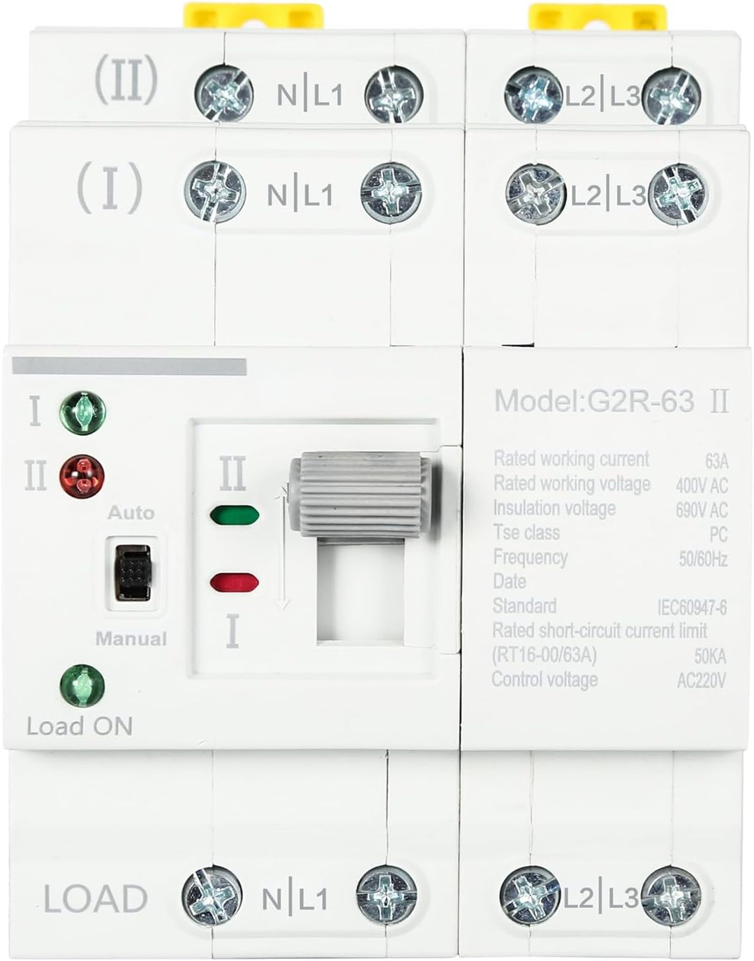 DEWIN Transferschalter, automatischer Transferschalter G2R 63A DIN-Schiene ATS Dual Power Automatisc