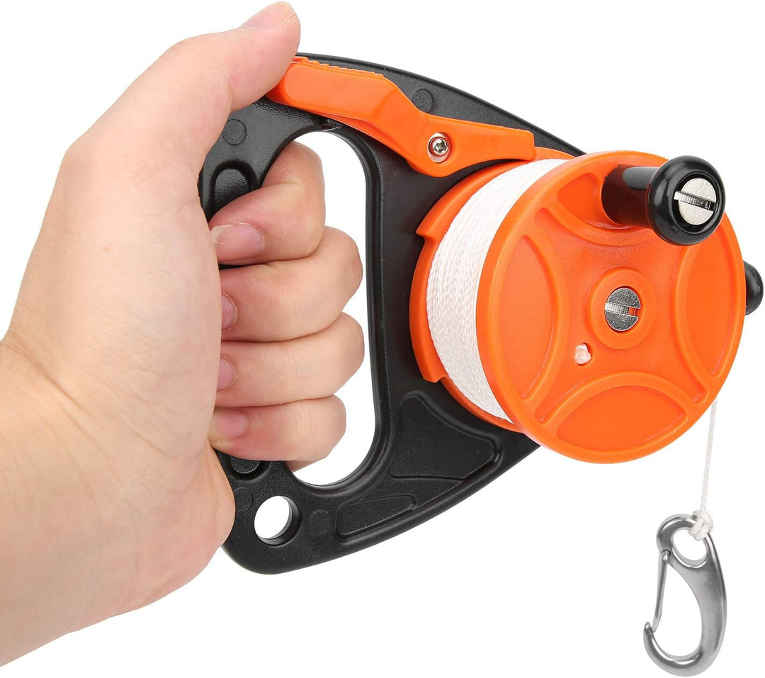 Scuba Dive Reel, Finger Spool Float Lline Spearfishing Spool Tauchausrüstung mit Griff Kartenpositio