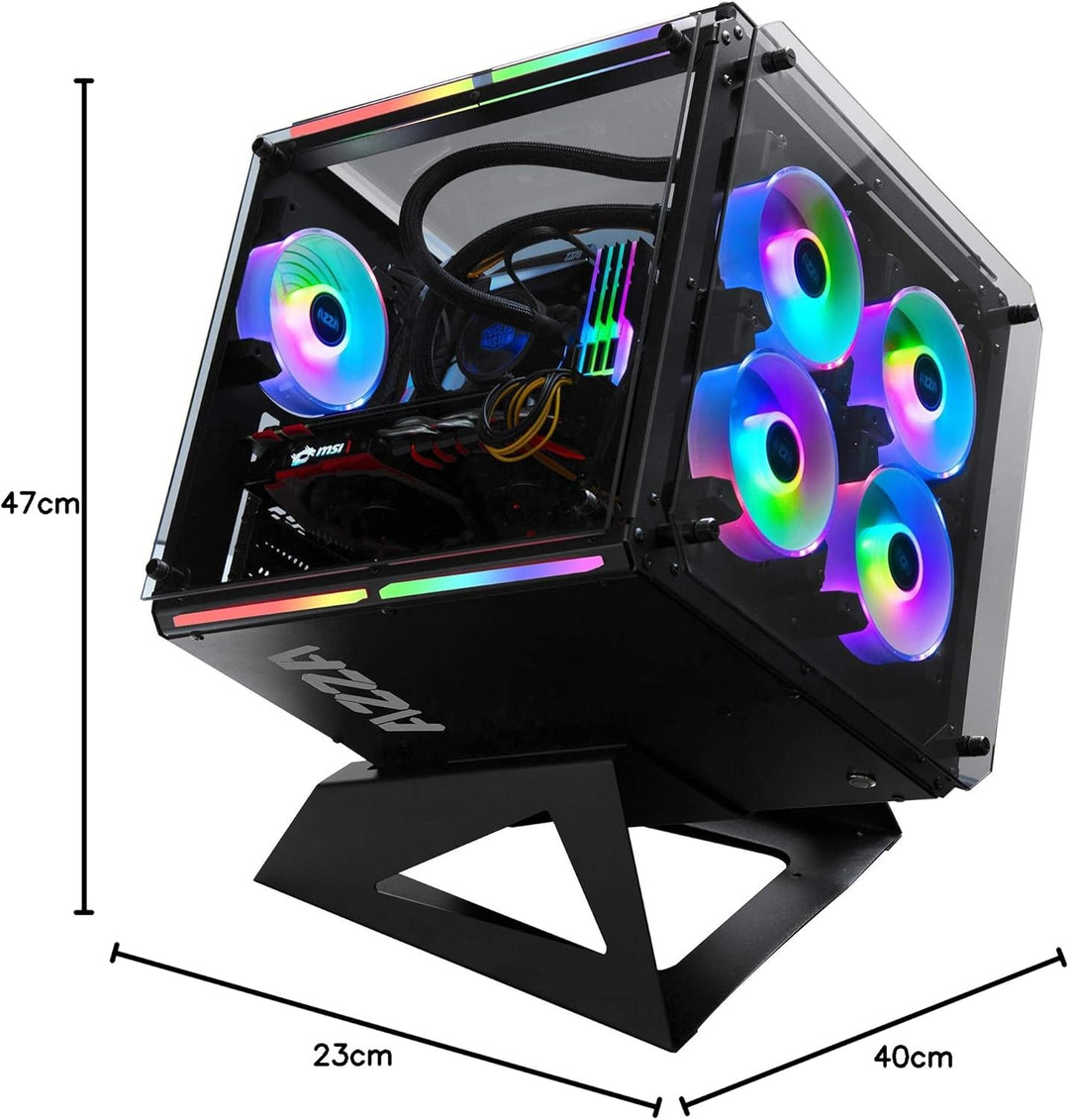 Azza Cube 802 Full-Tower schwarz - PC-Gehäuse (ATX, Micro ATX, Mini-ITX)