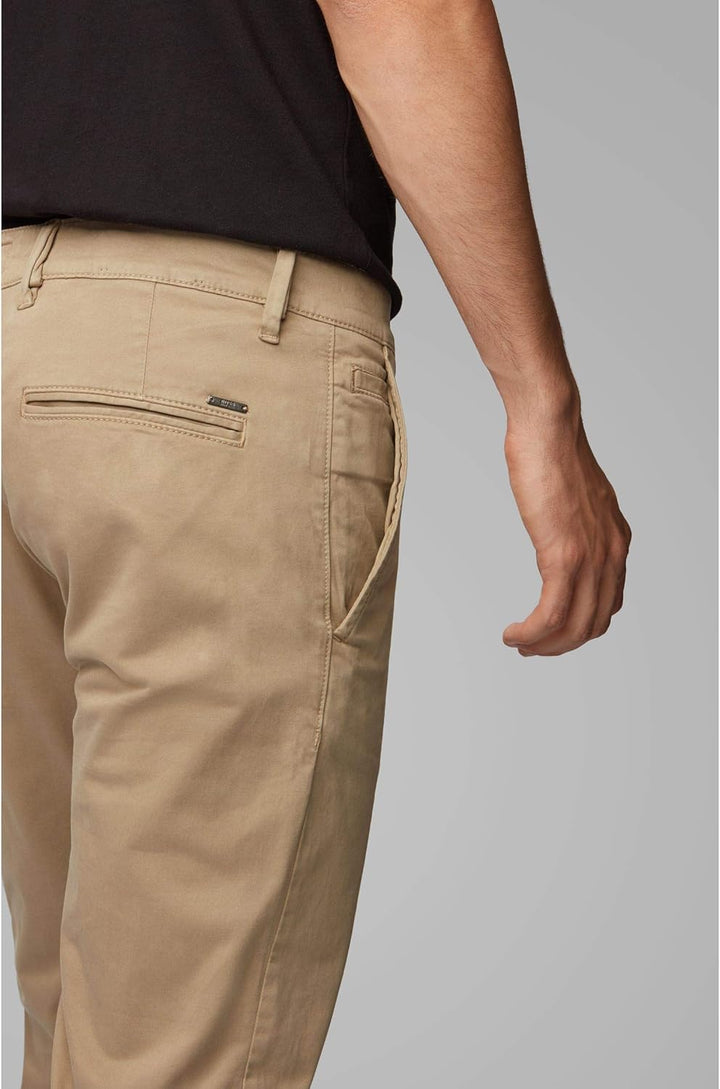 BOSS Herren Schino-Slim D Slim-Fit Casual-Chino aus angerauter Stretch-Baumwolle