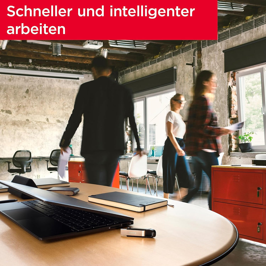 SanDisk Extreme GO USB 3.2 Flash-Laufwerk 128 GB (Highspeed USB, Lese- und Schreibgeschwindigkeit 40