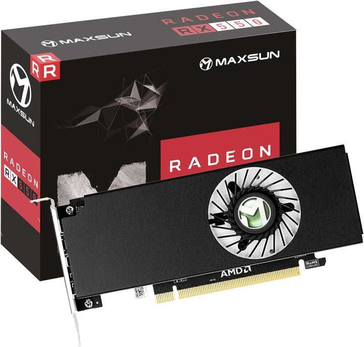 MAXSUN Grafikkarte AMD Radeon RX 550 4GB GDDR5 ITX Computer PC Gaming Video Graphics Card GPU HDPC L