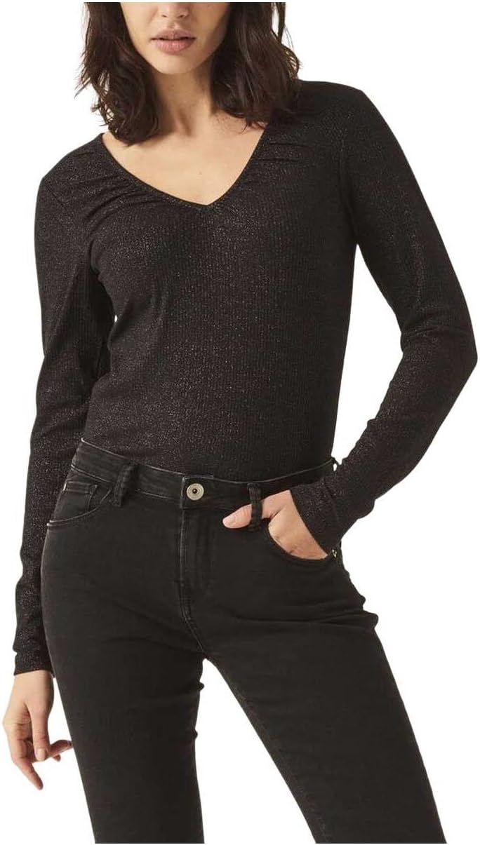 Garcia Damen Long Sleeve T-Shirt XS Schwarz, XS Schwarz