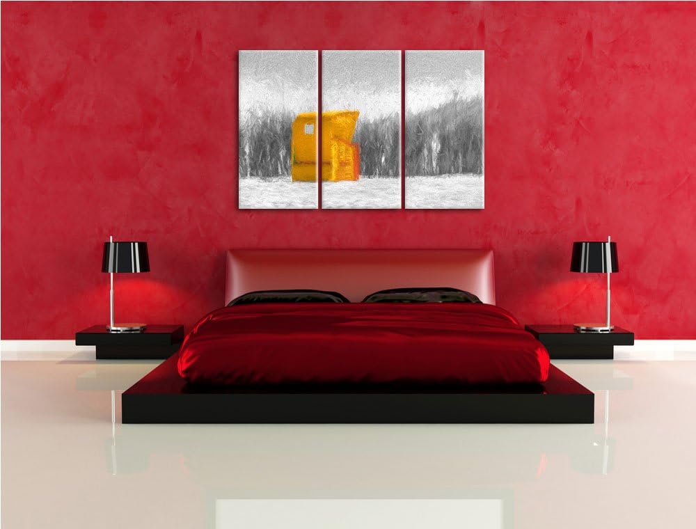 gemütlicher Strandkorb schwarz/weiss Spezial 3-Teiler Leinwandbild 120x80 Bild auf Leinwand, XXL rie