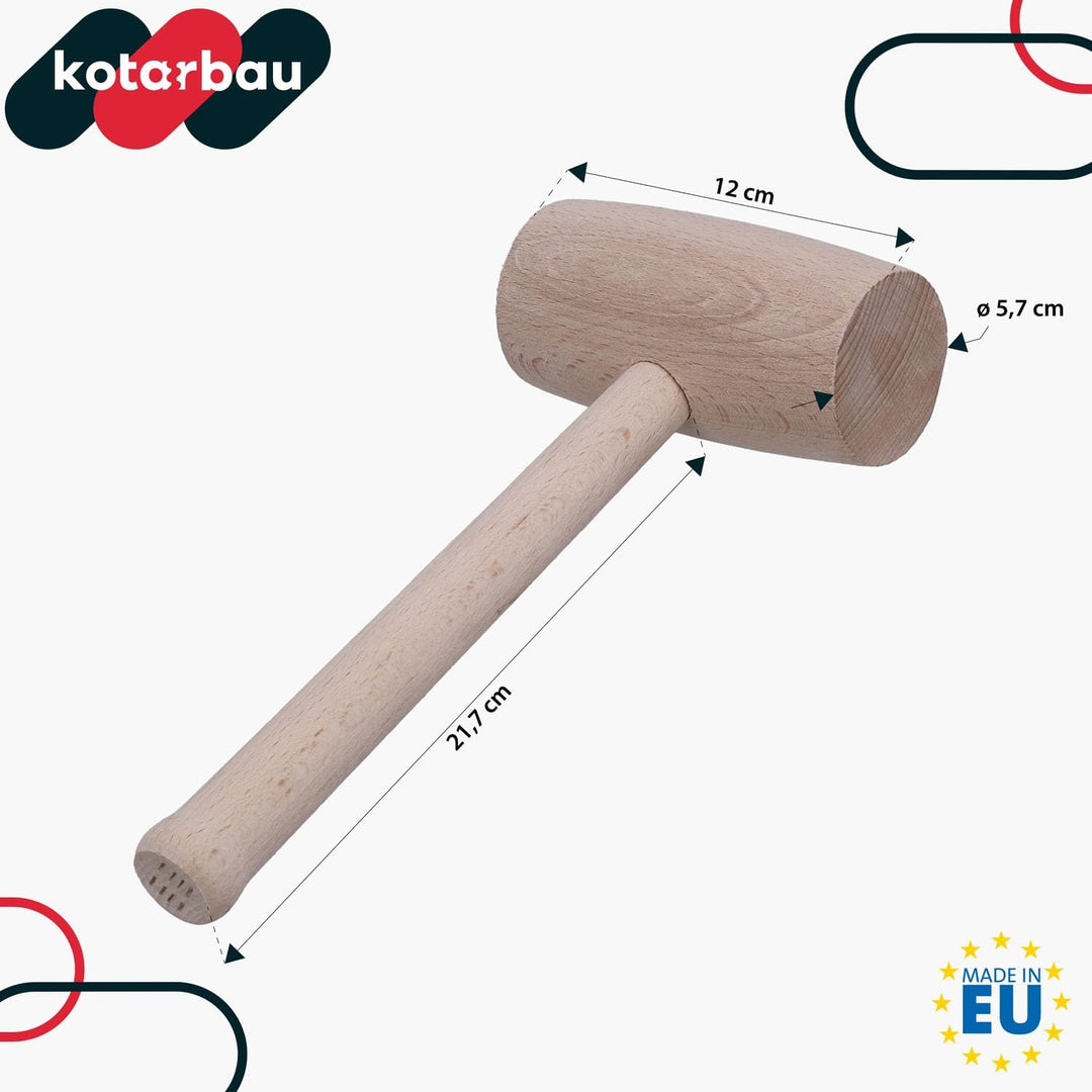 KOTARBAU® Holzhammer Durchmesser 65 mm für Schreiner Blechbearbeitung Schreiner-Knüppel Schreiner-Ha