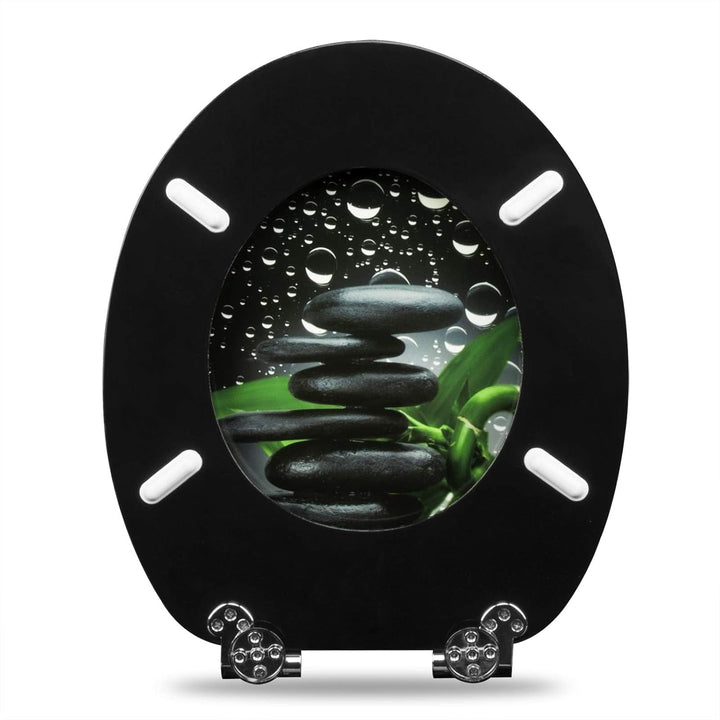 WOLTU #2 Premium WC-Sitz Toilettensitz mit Absenkautomatik, MDF Holzkern, Softclose Scharnier, Antib