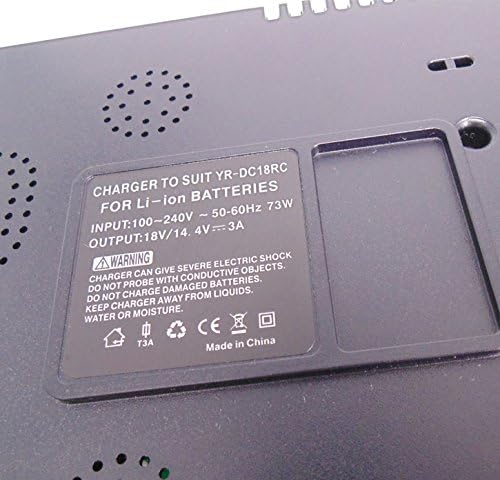 FengBP® DC18RA DC18RC Ersatz 3A Ladegerät mit Led-bildschirm, USB port mit 2 stück 18v 5,0ah für Mak