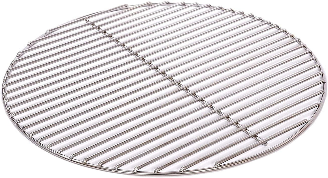 Grillrost Ø 43 cm aus Edelstahl rostfrei und elektropoliert 4 mm, 10 mm Stababstand für Grill rund,