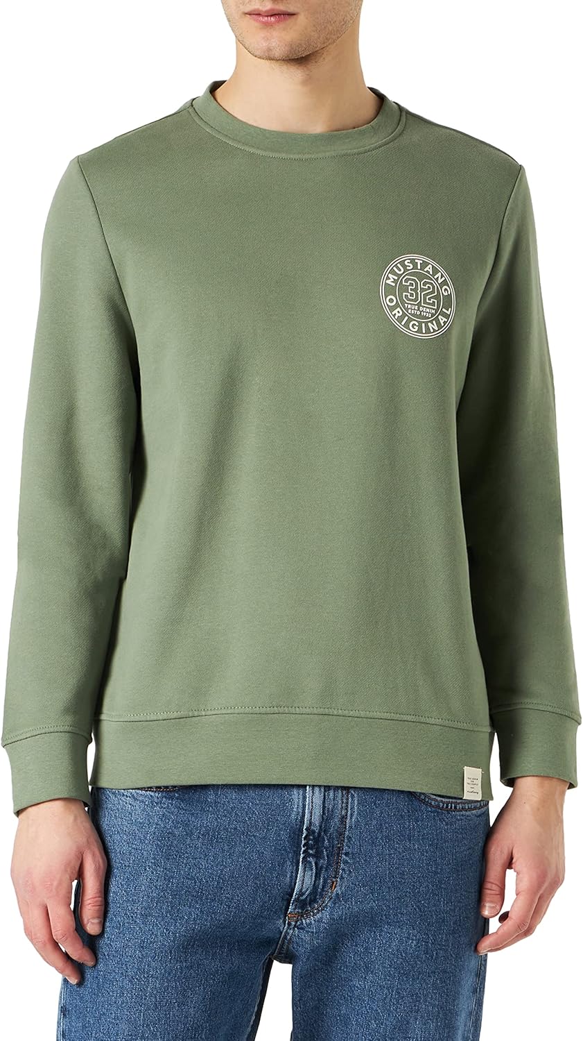 MUSTANG Herren Ben Cn Circle Sweatshirt, Sea Spray 6332