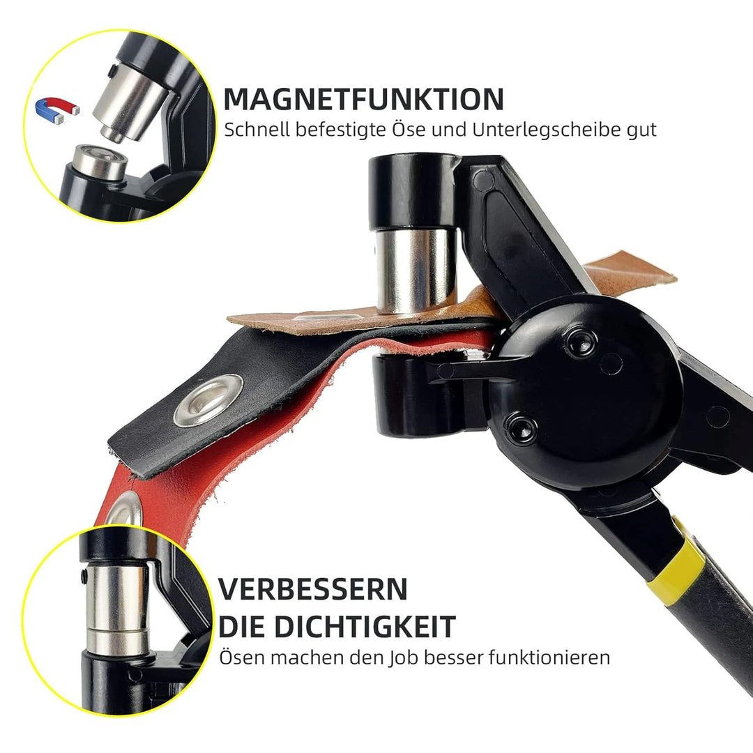 HAPDEN Ösenzange Set und 500 Ösen 6mm Manuell Ösenzange für Planen 6mm Ösenzange, 6mm Ösenzange