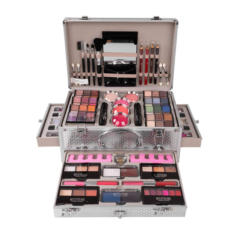 CHSEEO Schmink Geschenkset Make-Up Set Kosmetik Makeup Paletten Schminkkoffer Schminke für Gesicht,
