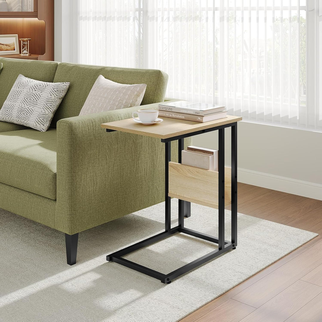 WOLTU Beistelltisch Kaffeetisch Couchtisch Sofatisch Nachttisch Betttisch Laptoptisch, Gestell aus M