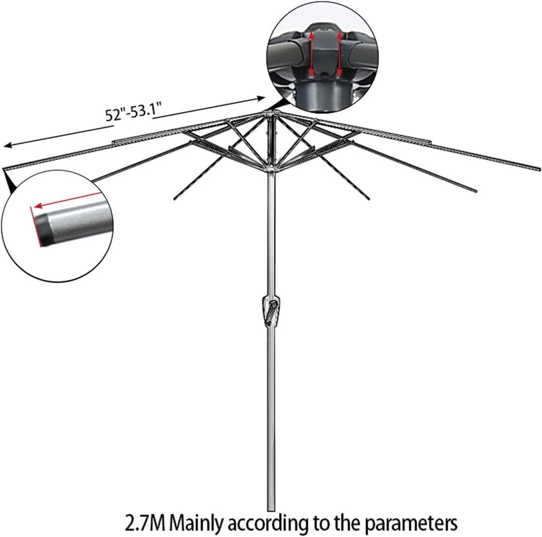 kyaoayo Ersatz-Regenschirmstoff, Sonnenschirm-Ersatzabdeckung, Anti-Ultraviolett-Überdachungsabdecku