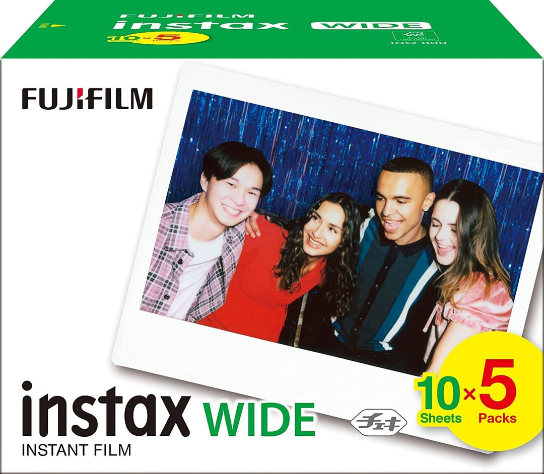 instax Wide Film, 5'er Pack (5x10 Aufnahmen), Weiss Weiss 50 shots Einzelbett, Weiss 50 shots Einzel