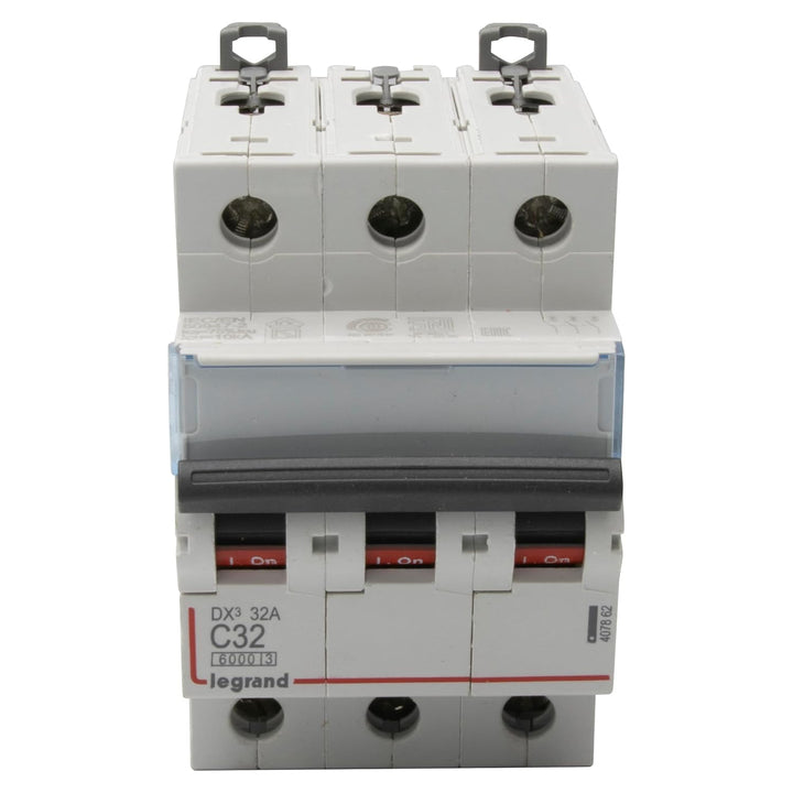 Legrand 407862E, Automatischer Magnetschalter, 3P, 32A, C-Kurve, 10kA, 3 Modul, DX3