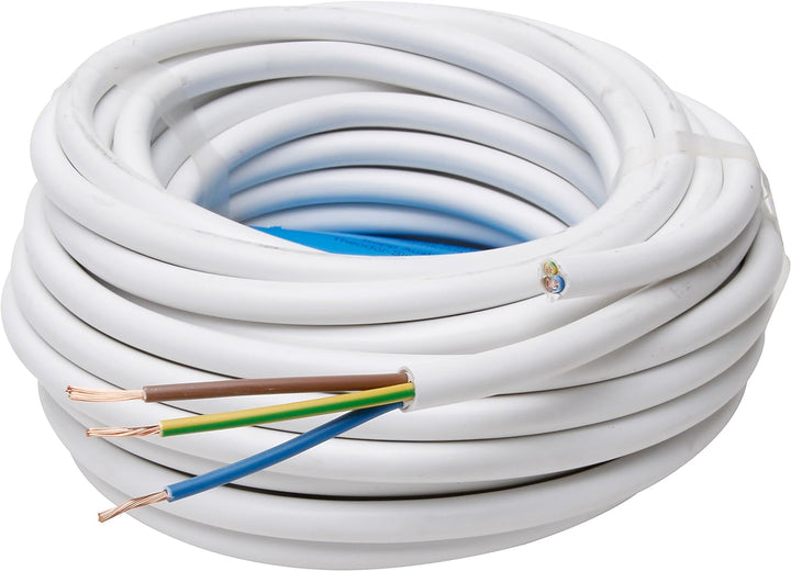 Kopp 151825002 Schlauchleitung H05 VV-F 3G, 1.5 mm², 25 m, weiss, 25m 25m Single, 25m Single