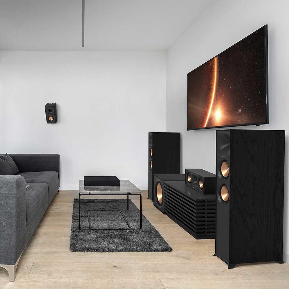 Klipsch R-605FA Black (Einheit) - Schwarzer Bodenlautsprecher mit Dolby Atmos - Woofer 6,5 Zoll