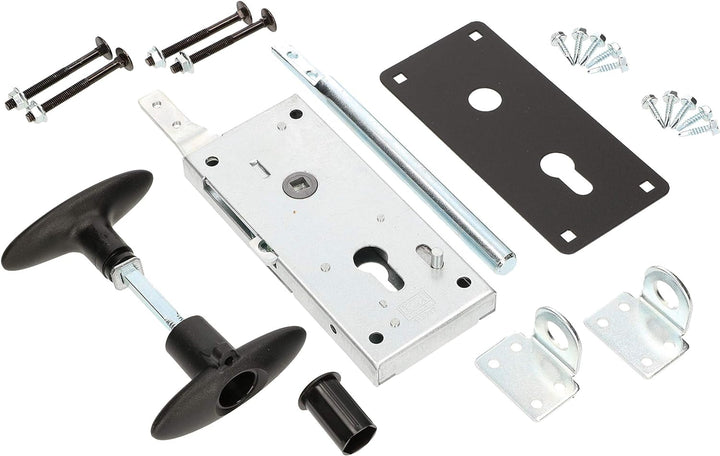 KOTARBAU® Garagenschloss mit Tortreibriegel 200mm für Garagentore oder als Zusatzschloss Silber