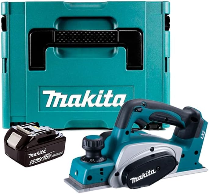 Makita DKP180Z Hobel 82 mm LXT 18 V + 1 x BL1850B + MAKPAC
