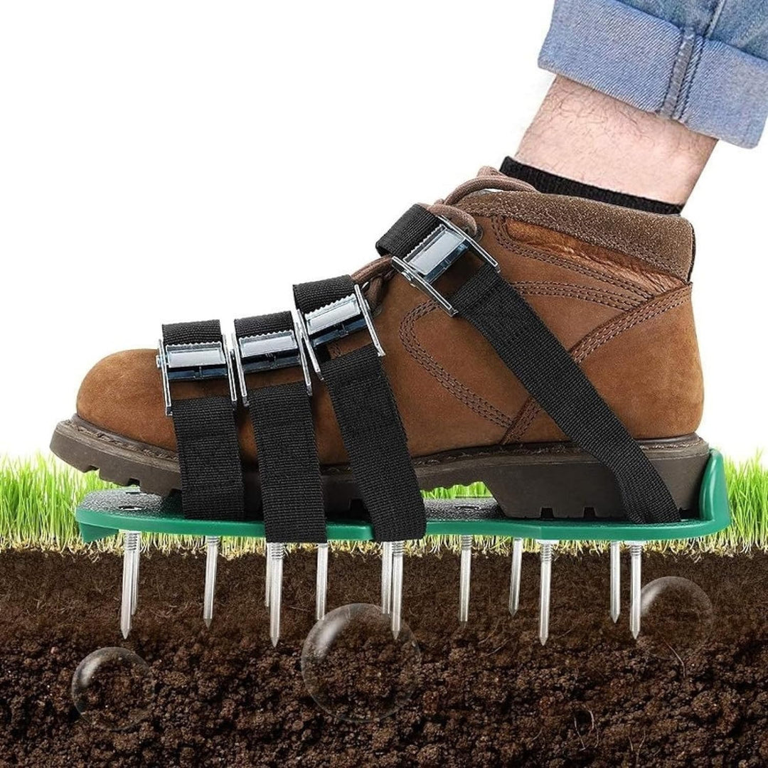 Rasenbelüfter Schuhe, Nagelschuhe Rasenlüfterschuhe Vertikutierer Universal Rasenlüfter Rasen Tiefe